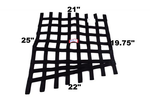 Rjs racing sfi 27.1  black ribbon loop window net 21 x 19.75 x 22 x 25