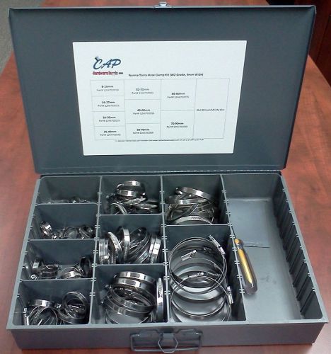 Norma torro german oem hose clamp kit 92pc 9mm wide w2 grade silicone free ship!
