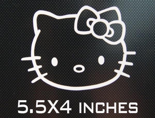 Hello kitty logo car window laptop decal sticker