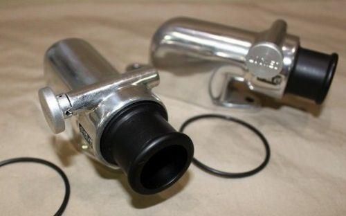 Valve cover breathers- retro top fuel style- polished- quick  release-burn down