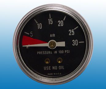 New air pressure gauge air compressor  1.5" face 0-3000psi back mnt 1/8" npt