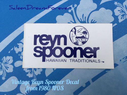 Vintage reyn spooner hawaiian traditionals sticker decal frm 1980 surf surfing