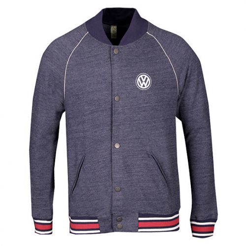 Vw volkswagen driver gear navy organic athlete snap button xl jacket drg012760xl