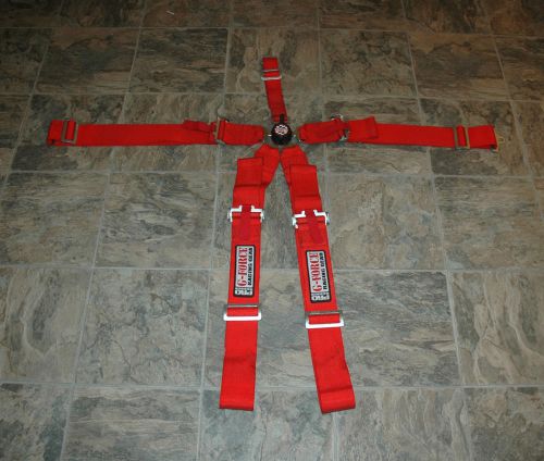 G-force red pro series 5 point shoulder harness racing seat belts out of date