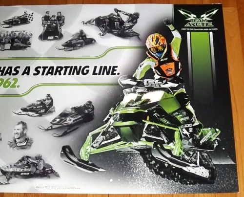 New 37" x 25" arctic cat 50th anniversary every race has a starting line poster!