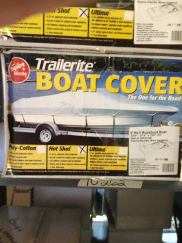 Taylor made v-hull runabout boat cover,21.5'-22.4'l-102" beam i/o,hot shot poly