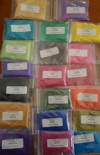 20 x 25 gram mixed candy pearl pigments. bulk buy  20 % off normal price.