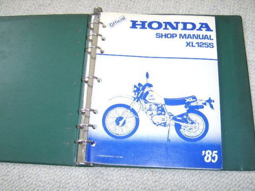 '85 honda x125s xl 125s oem factory shop manual in green factory binder