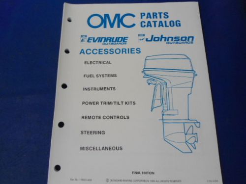 1989 omc evinrude/johnson parts catalog, optional equipment