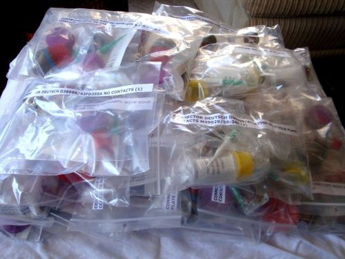 74 each large connector lot aerospace d38999/  gold plated contacts  new