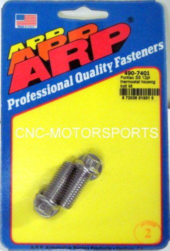 Arp thermostat housing bolt kit 490-7401 pontiac 1.000 uhl