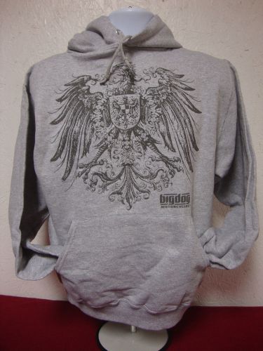 Big dog motorcycles prussian eagle pullover hooded sweatshirt w/ front design