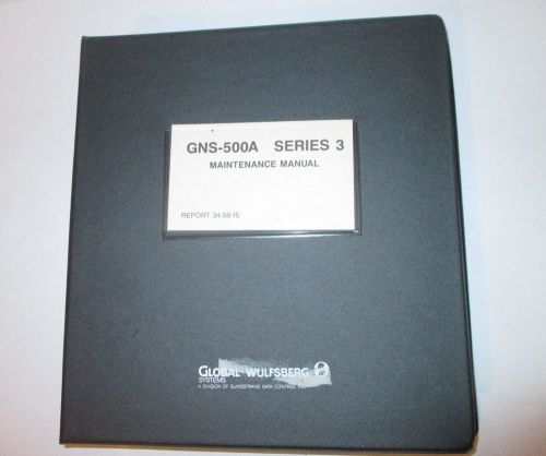 Global wulfsberg gns-500a series 3 maintenance manual parts avioncs aircraft
