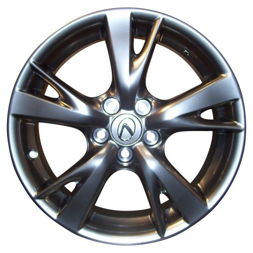 74218 oem reconditioned wheel 18 x 8; med smoked hypersilver full face painted