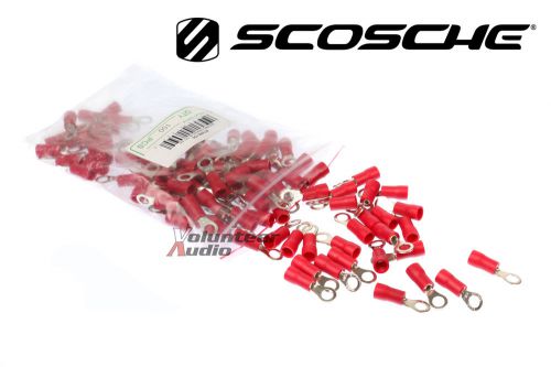 Scosche vinyl ring terminal red #8 22-18 gauge 100 pieces/bag