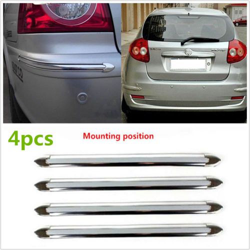 Silver chrome car bumper corner guard protector cover strip moulding universal