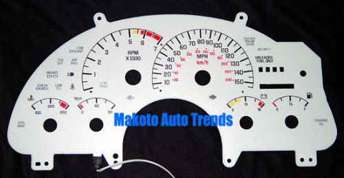 Pontiac firebird trans am 1993-1996 formula v8 5.7l white face 6 color gauge