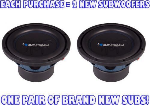2) soundstream rub.104 450w rms 10" rubicon series dual 4-ohm car subwoofers