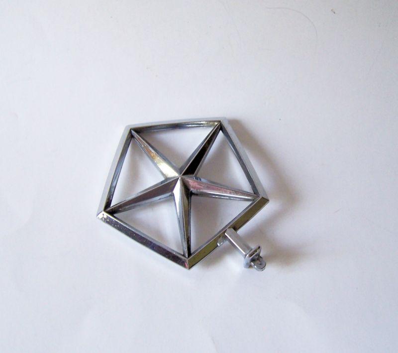 Dodge pentastar hood ornament / emblem 1960's - 1990's (chrysler plymouth)
