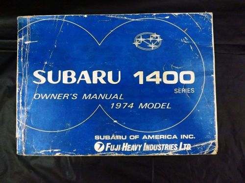 1974 subaru 1400 owner&#039;s manual
