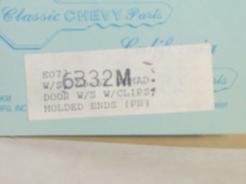 1955 1956 1957 Chevy Nomad Door Weatherstrip With Molded Ends. Show Quality!, US $69.95, image 2