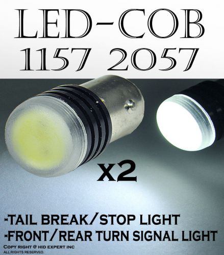 Abl 2pcs 1157 plug and play white cob nonpolar parking/park light bulbs #zm36