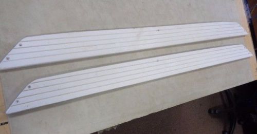 Wellcraft 180 fisherman (2001) sideboards pair (2) white 55 3/8" x 3 7/8" boat