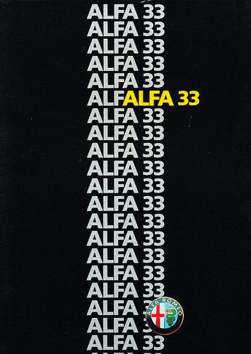 1986 alfa romeo 33 deluxe 20-page sales brochure catalog australia