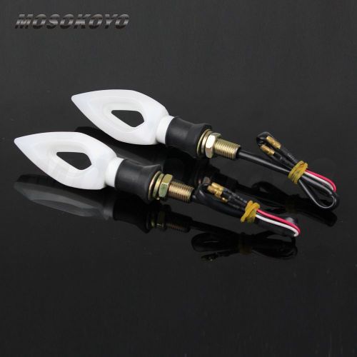 Motorcycle white universal hollow amber led turn signal light indicators blinker