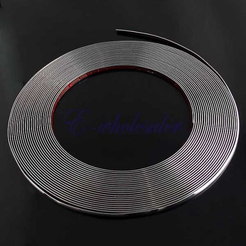 15m 6mm car triple chrome interior strip trim switch rim moulding new hm