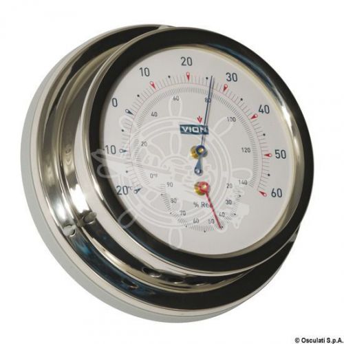 Vion series a100 thermometer hygrometer 125mm polished stainless steel