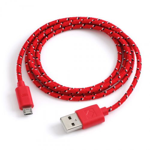 Carwires m404-red micro-usb to usb charge &amp; sync cable (4 ft.)