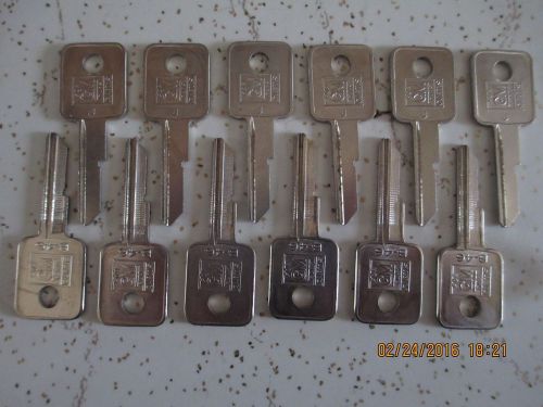 12 new gm key blanks, uncut, unused, b-46, "j" keys
