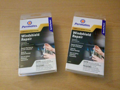New 2-pack permatex 09103 windshield repair kit with instructions
