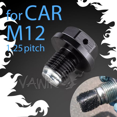 Vawik black aluminum magnetic drain bolt m12 x 1.25 pitch for daihatsu