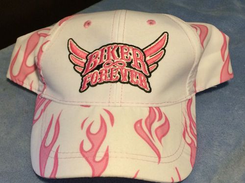 American biker ladies cap - biker forever with wings logo