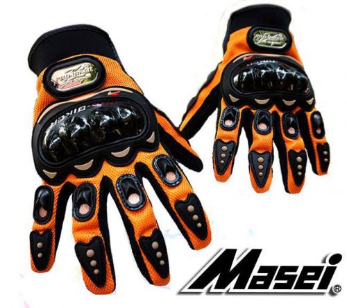 Orange masei &amp; probiker helmet glove 117 motorcycle yamaha poster gloves e358