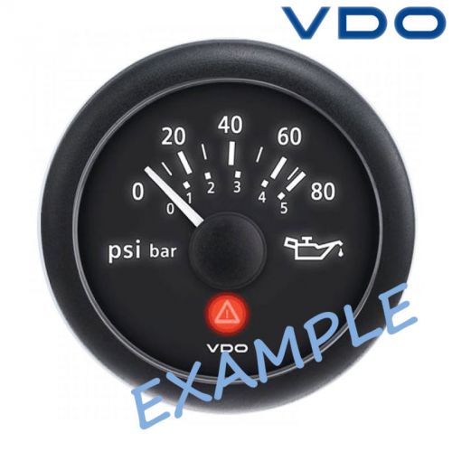 Vdo viewline engine oil pressure gauge boat 52mm 2" 10 bar white a2c60100572