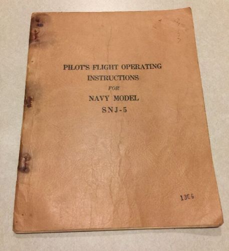 1944 at-6d,snj-5 &amp; harvard iii original pilot&#039;s flight operating instructions