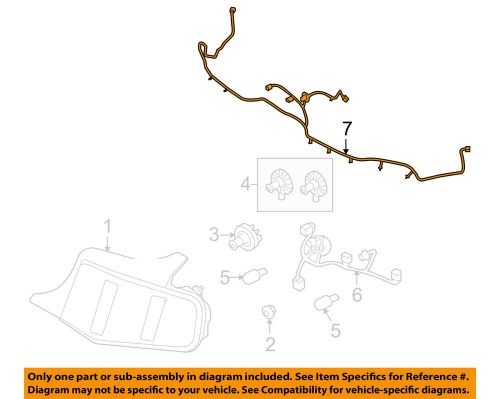 Ford oem 13-14 mustang tail lamps-rear lamps-wire harness dr3z13412aa