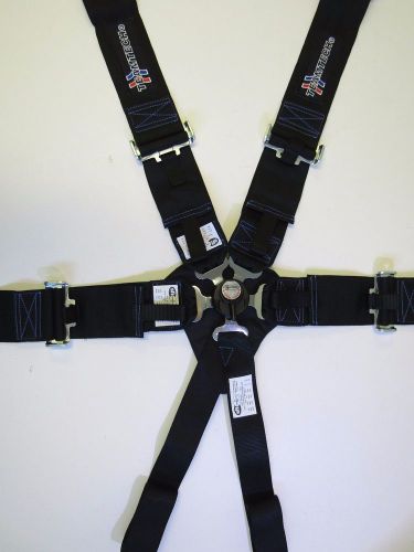 Teamtech black racing harness seat belt 5pt. safety harness - sfi 16.1!!