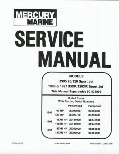 Sport jet 95xr 120xr service manual  sea rayder sportjet mercury email deliver