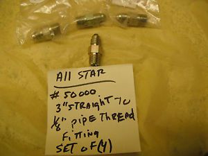 4 all star  1/8&#034; pipe thread to #3 straight fitting   #50000