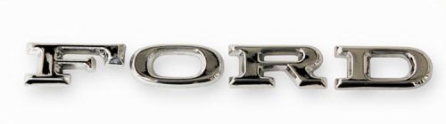 New! 1967-1968 mustang hood letters f. o. r. d. chrome with nuts