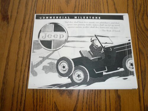 Jeep commercial mileston article by patrick r foster - reprint