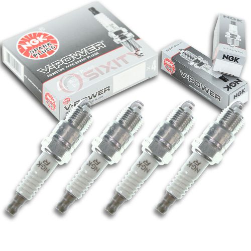 4pcs 93-95 omc 5.7l k ngk v-power spark plugs stern drive kit set engine jq