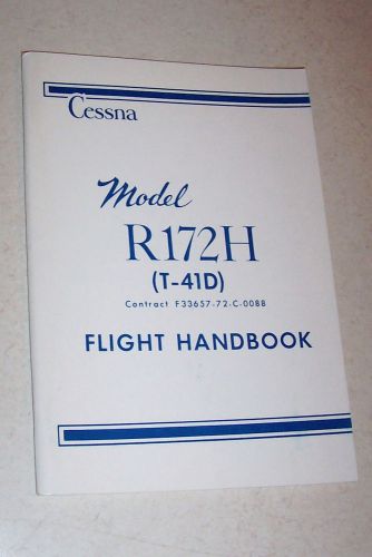 NICE Vintage CESSNA Model R172H (T-41D) Mescalero Flight Handbook 4-72, US $30.00, image 1