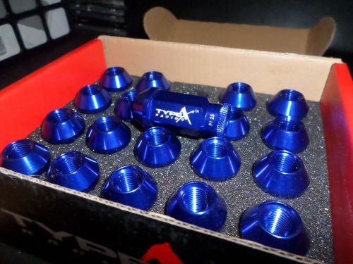 20pc 12x1.25mm 50mm forged aluminum racing lug nut set tuner for nissan subaru