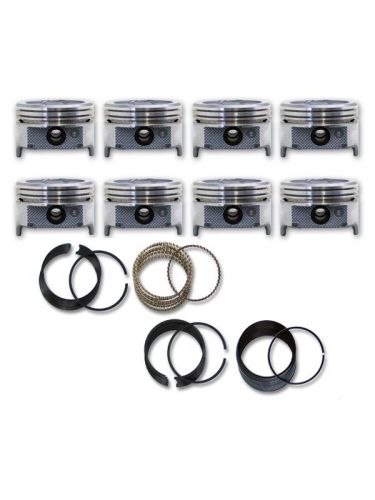 1970-1976 chevy gm car 454 7.4l ohv v8 - flat top pistons &amp; rings