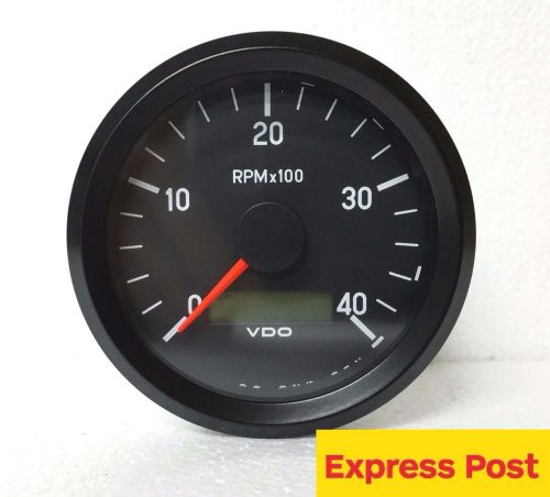 Vdo cockpit international tachourmeter 12/24v 80mm  4000 rpm 333035011